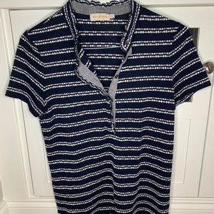 Navy Tory Burch Polo Sz Small